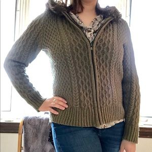 Forever 21 Boutique Olive green Knit Jacket